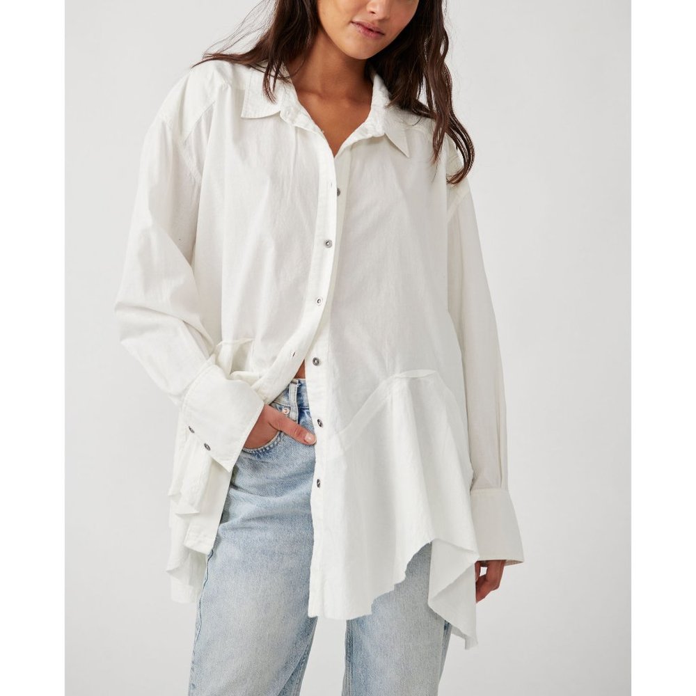 FREE PEOPLE Freya Poplin Tunic / Optic White